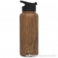 Simple Modern 32oz Summit Water Bottle + Extra Lid - Vacuum Sealed Thermos Almost One Liter 18/8 Stainless Steel Flask - Green Hydro Travel Mug - Candy Apple 567924983